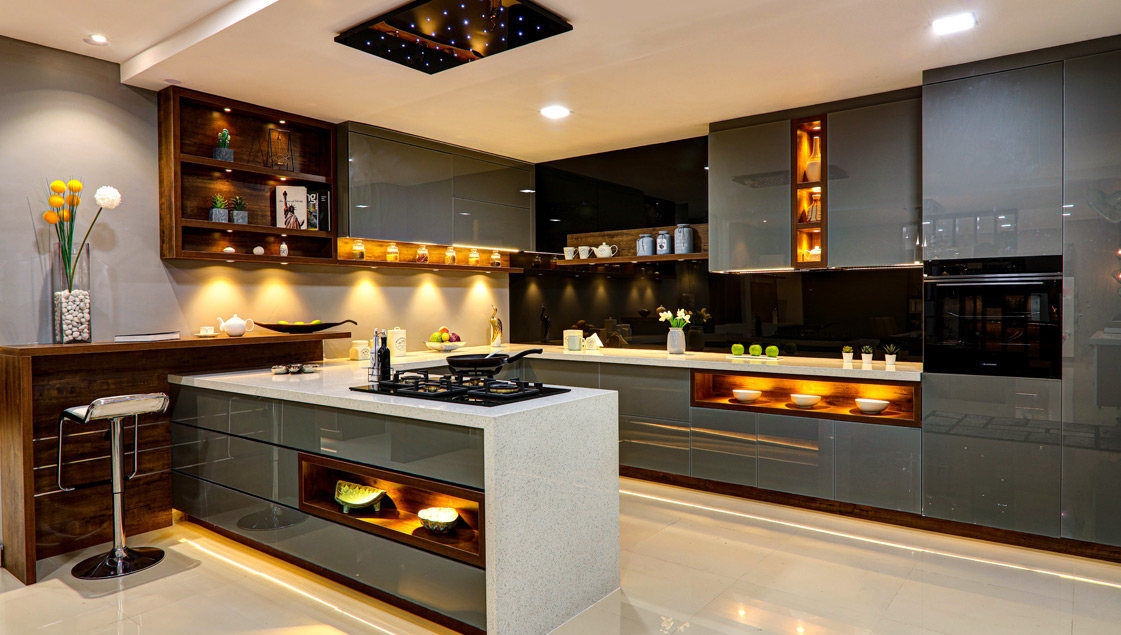 Modular Kitchen Interior Kerala | Two Birds Home